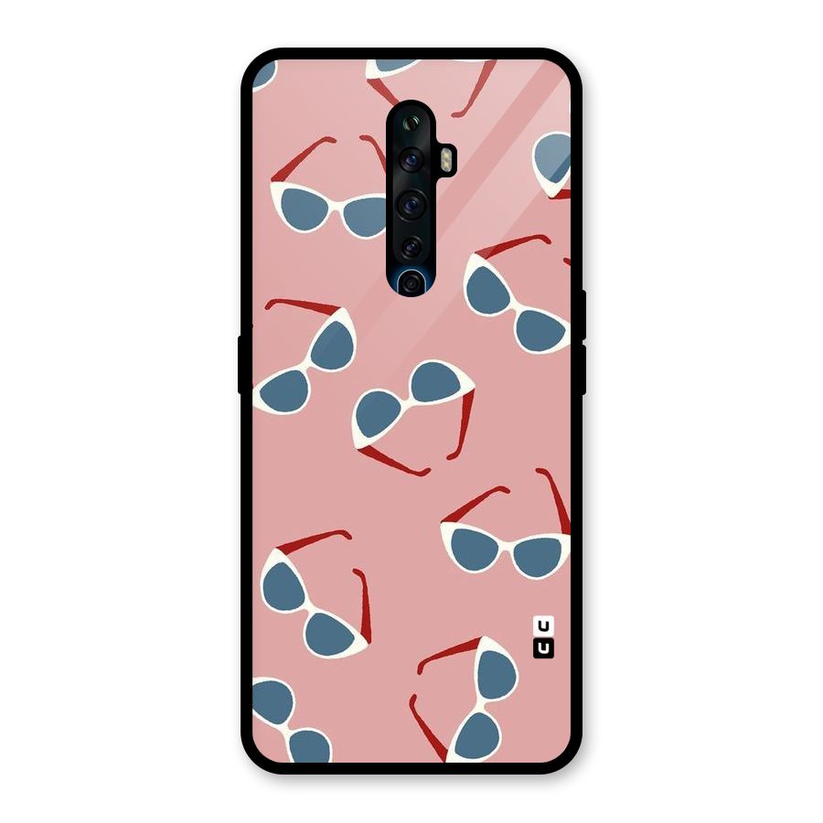 Cool Shades Pattern Glass Back Case for Oppo Reno2 F