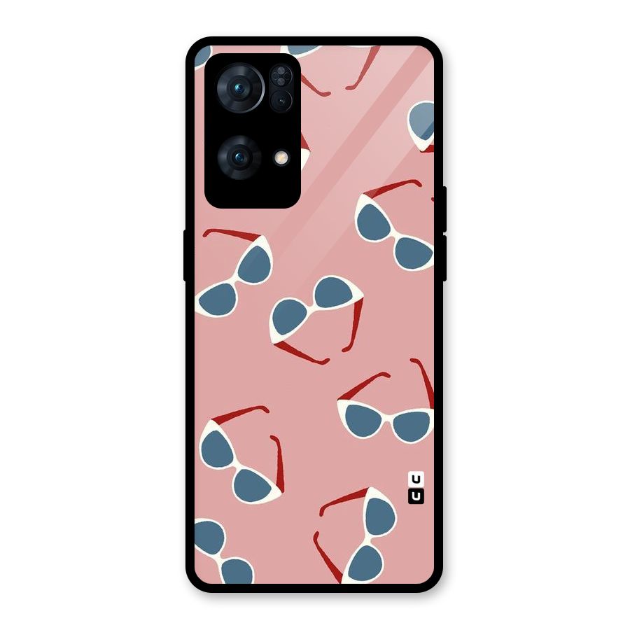 Cool Shades Pattern Glass Back Case for Oppo Reno7 Pro 5G