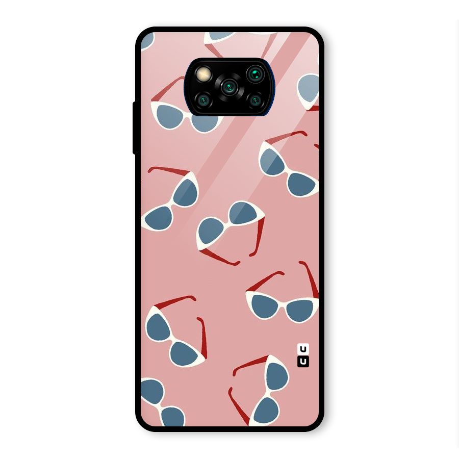 Cool Shades Pattern Glass Back Case for Poco X3 Pro