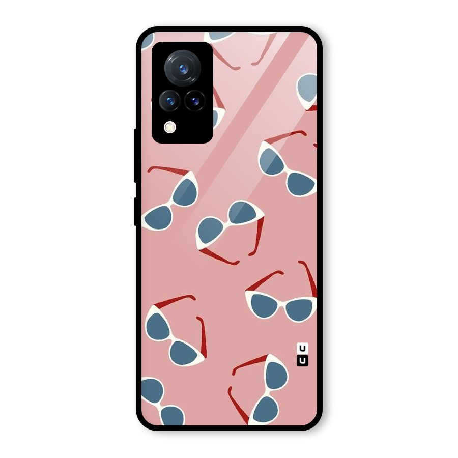 Cool Shades Pattern Glass Back Case for Vivo V21 5G