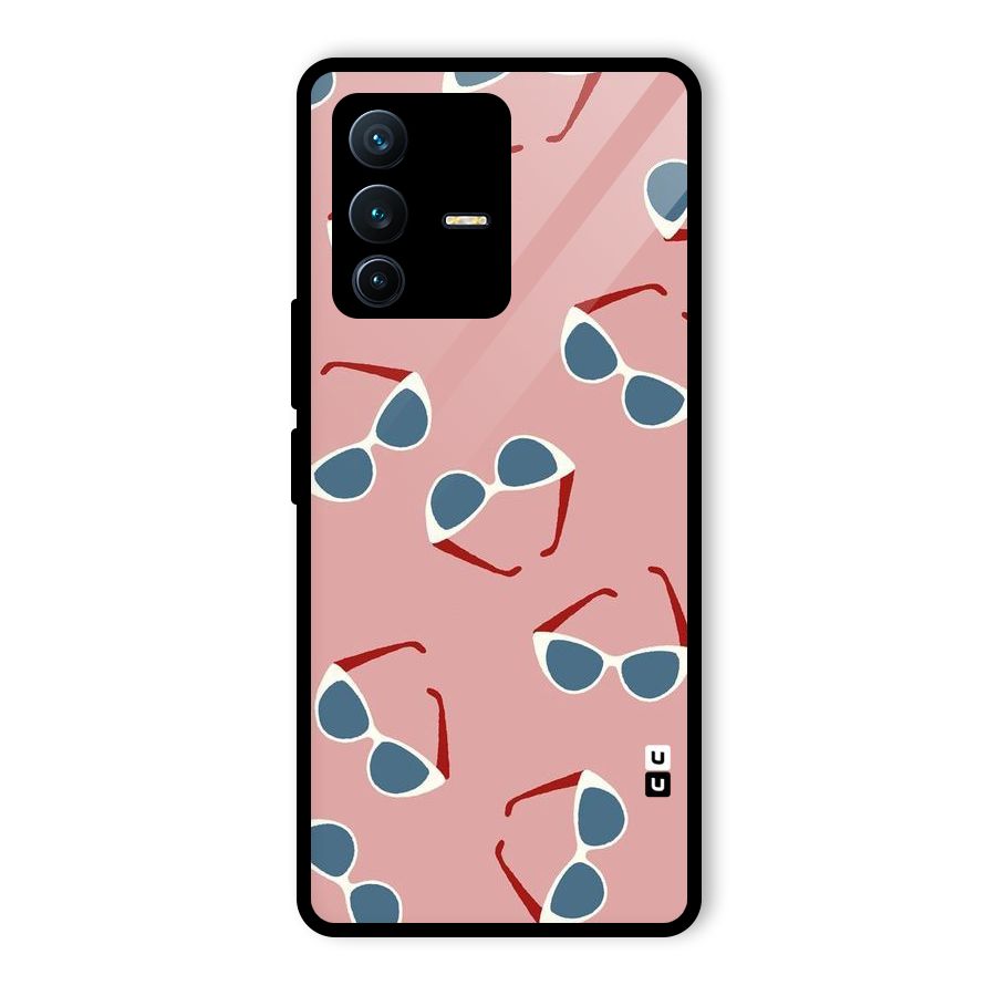 Cool Shades Pattern Glass Back Case for Vivo V23 Pro