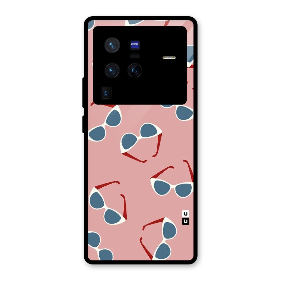 Cool Shades Pattern Glass Back Case for Vivo X80 Pro