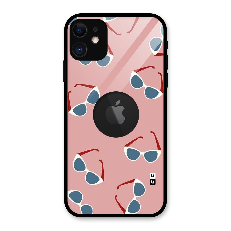 Cool Shades Pattern Glass Back Case for iPhone 11 Logo Cut