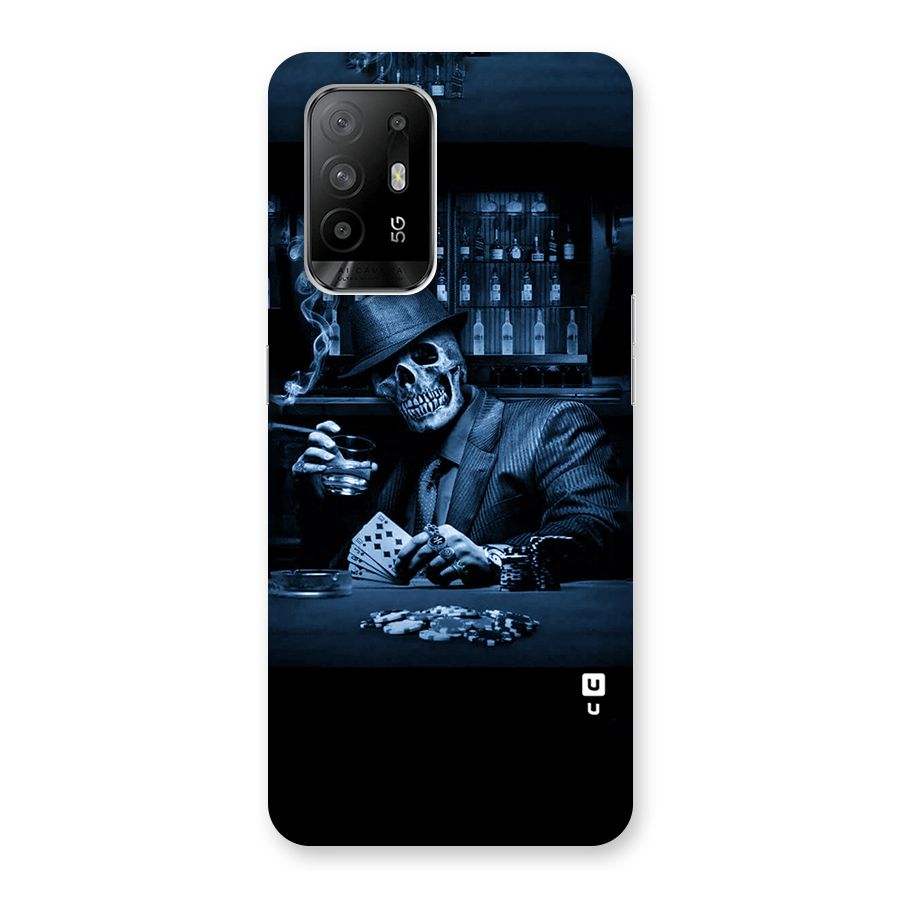 Cool Skull Cards Back Case for Oppo F19 Pro Plus 5G