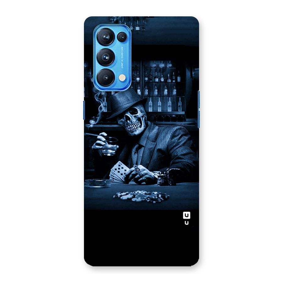 Cool Skull Cards Back Case for Oppo Reno5 Pro 5G