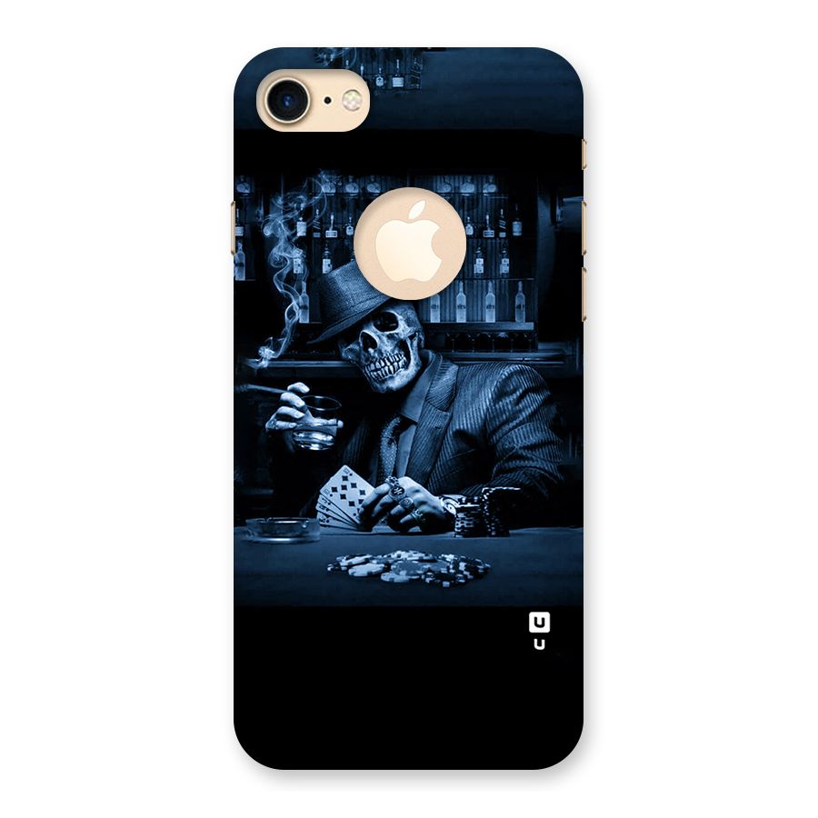 Cool Skull Cards Back Case for iPhone 8 Logo Cut