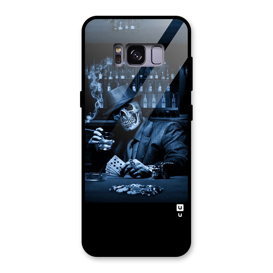 Cool Skull Cards Glass Back Case for Galaxy S8