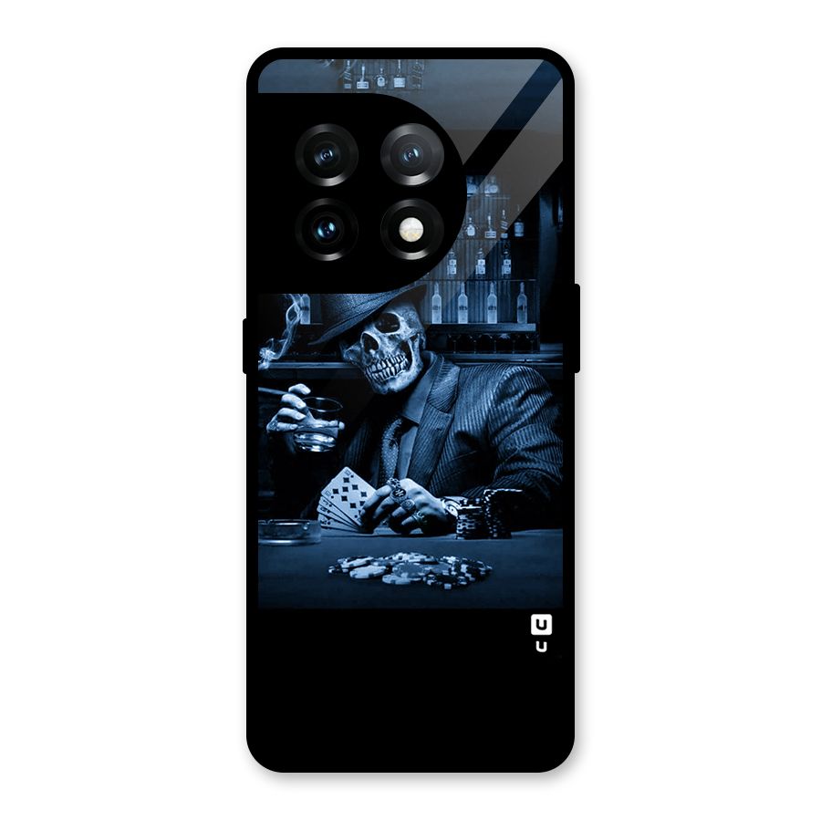 Cool Skull Cards Glass Back Case for OnePlus 11