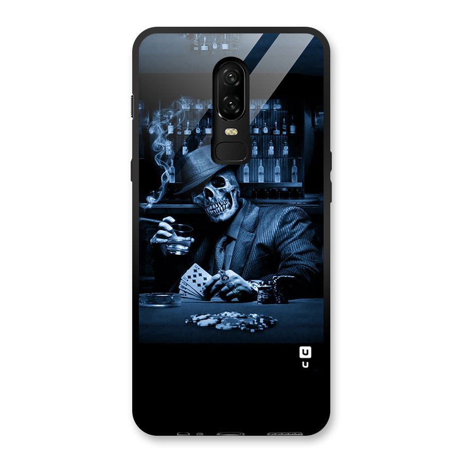 Cool Skull Cards Glass Back Case for OnePlus 6