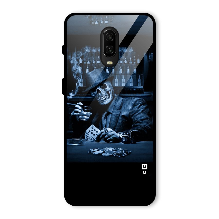 Cool Skull Cards Glass Back Case for OnePlus 6T