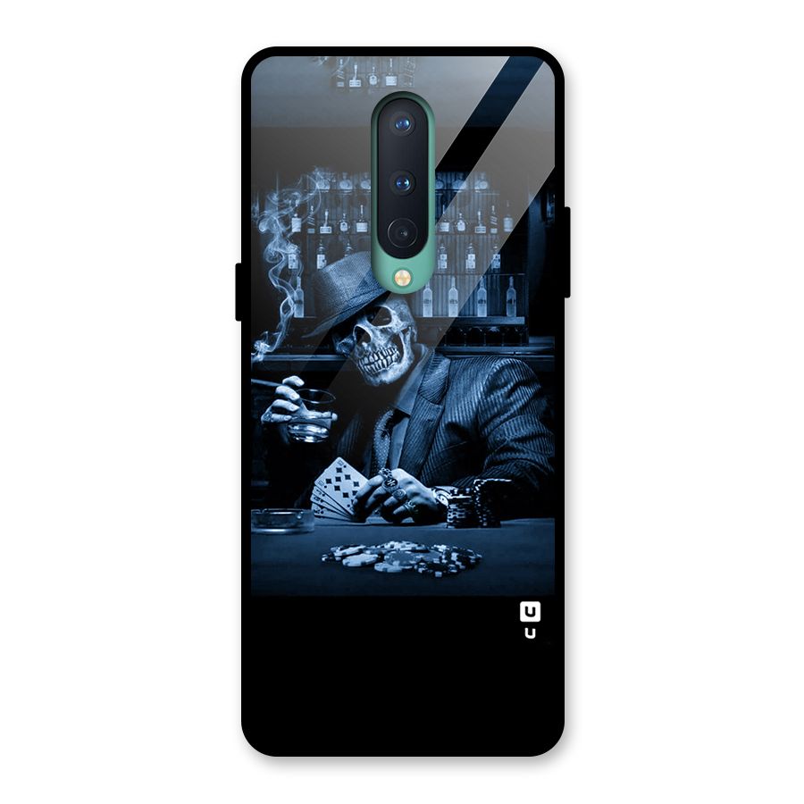 Cool Skull Cards Glass Back Case for OnePlus 8