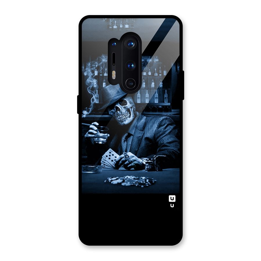Cool Skull Cards Glass Back Case for OnePlus 8 Pro