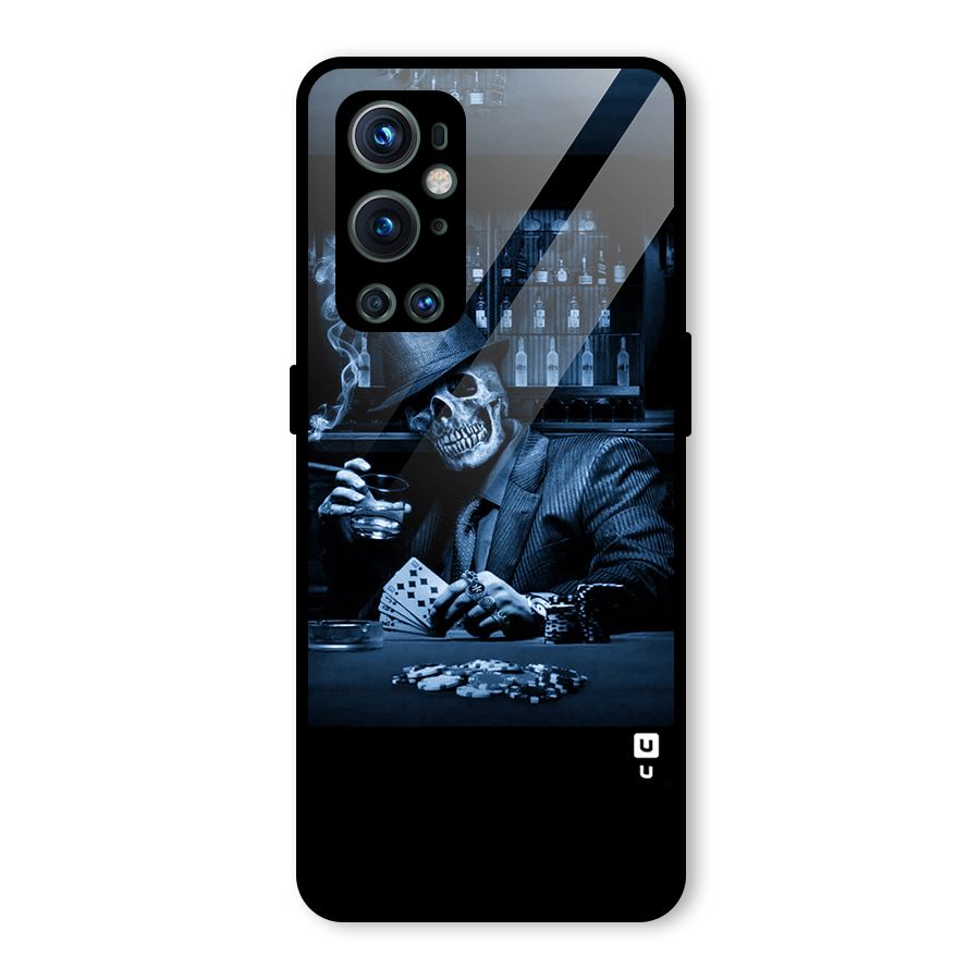 Cool Skull Cards Glass Back Case for OnePlus 9 Pro