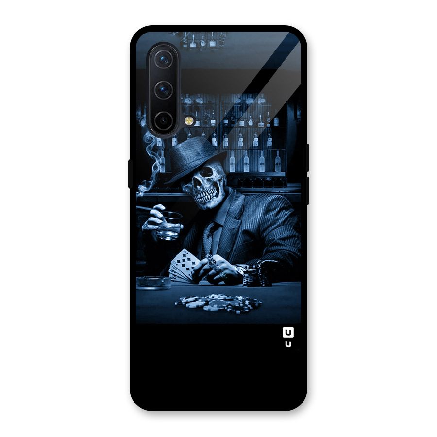 Cool Skull Cards Glass Back Case for OnePlus Nord CE 5G