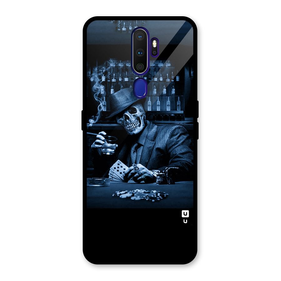 Cool Skull Cards Glass Back Case for Oppo A9 (2020)