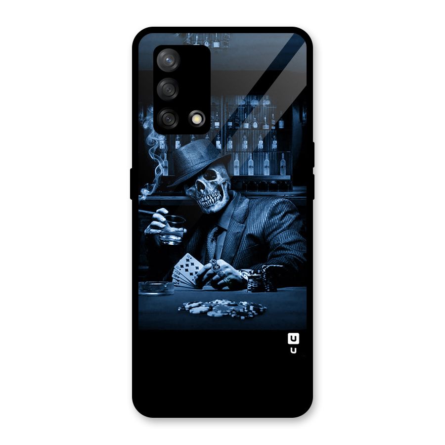 Cool Skull Cards Glass Back Case for Oppo F19