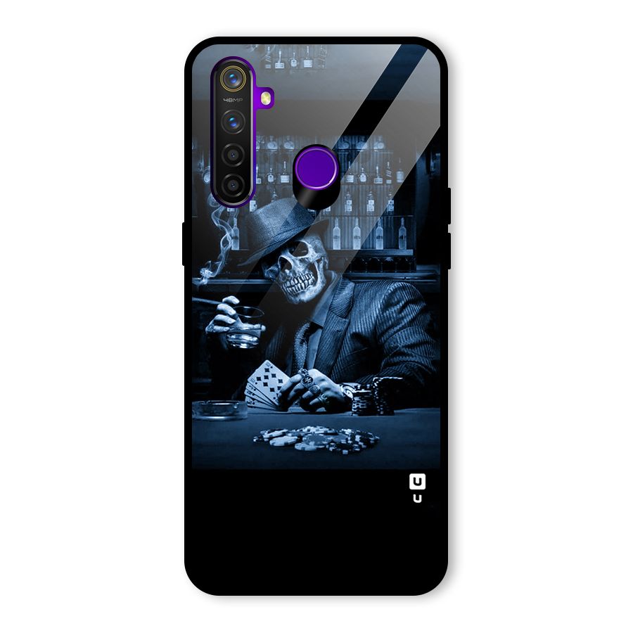 Cool Skull Cards Glass Back Case for Realme 5 Pro