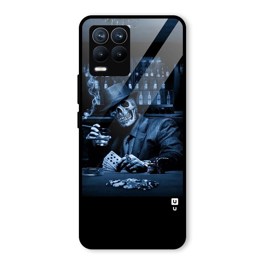 Cool Skull Cards Glass Back Case for Realme 8 Pro