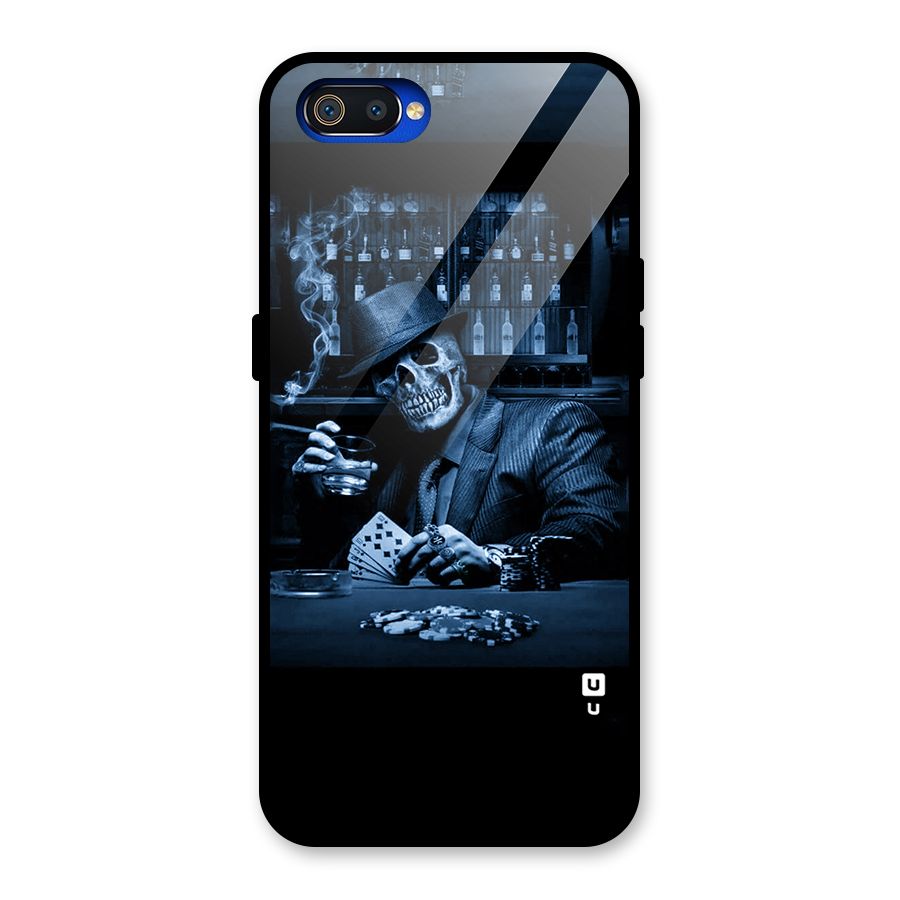 Cool Skull Cards Glass Back Case for Realme C2