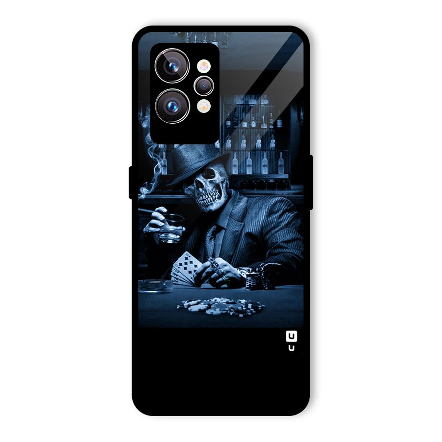 Cool Skull Cards Glass Back Case for Realme GT2 Pro