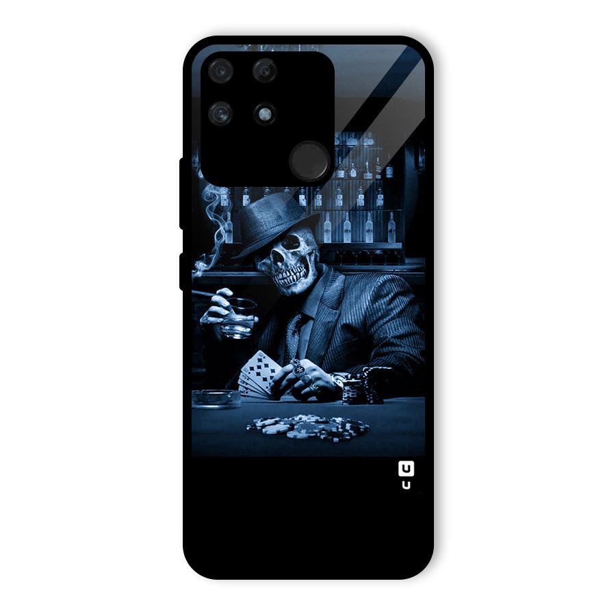Cool Skull Cards Glass Back Case for Realme Narzo 50A
