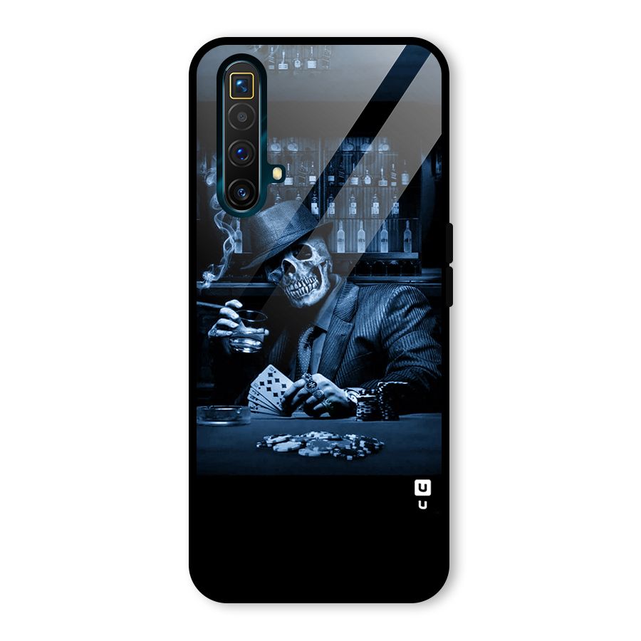 Cool Skull Cards Glass Back Case for Realme X3 SuperZoom