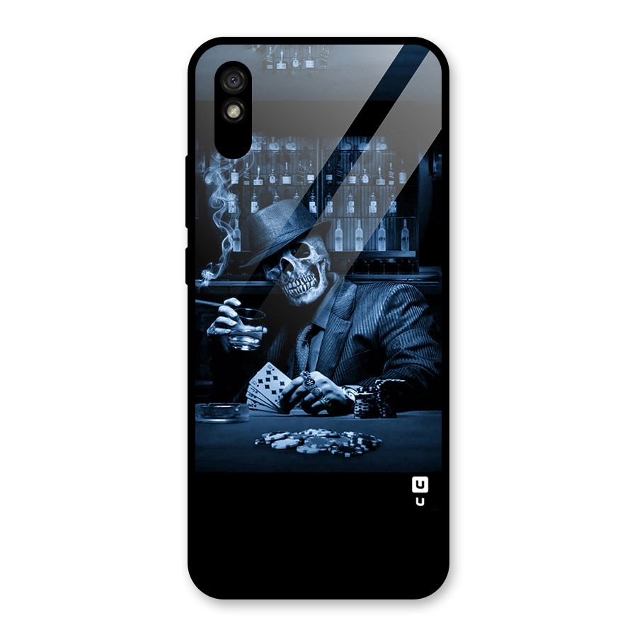 Cool Skull Cards Glass Back Case for Redmi 9A