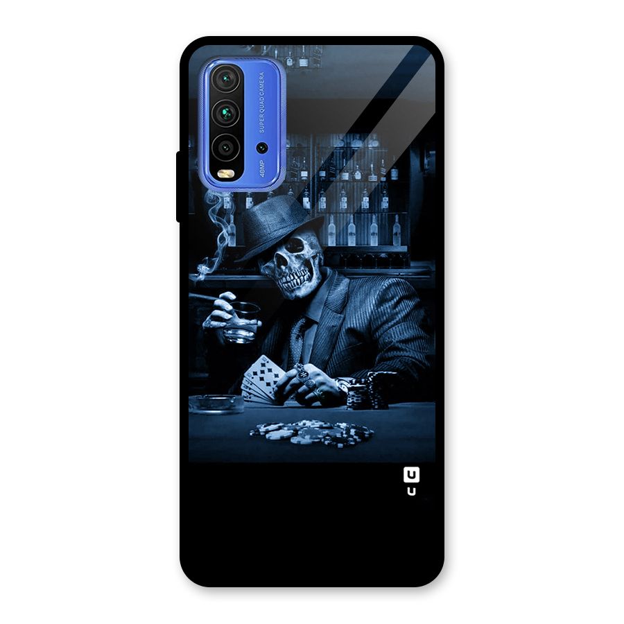Cool Skull Cards Glass Back Case for Redmi 9 Power
