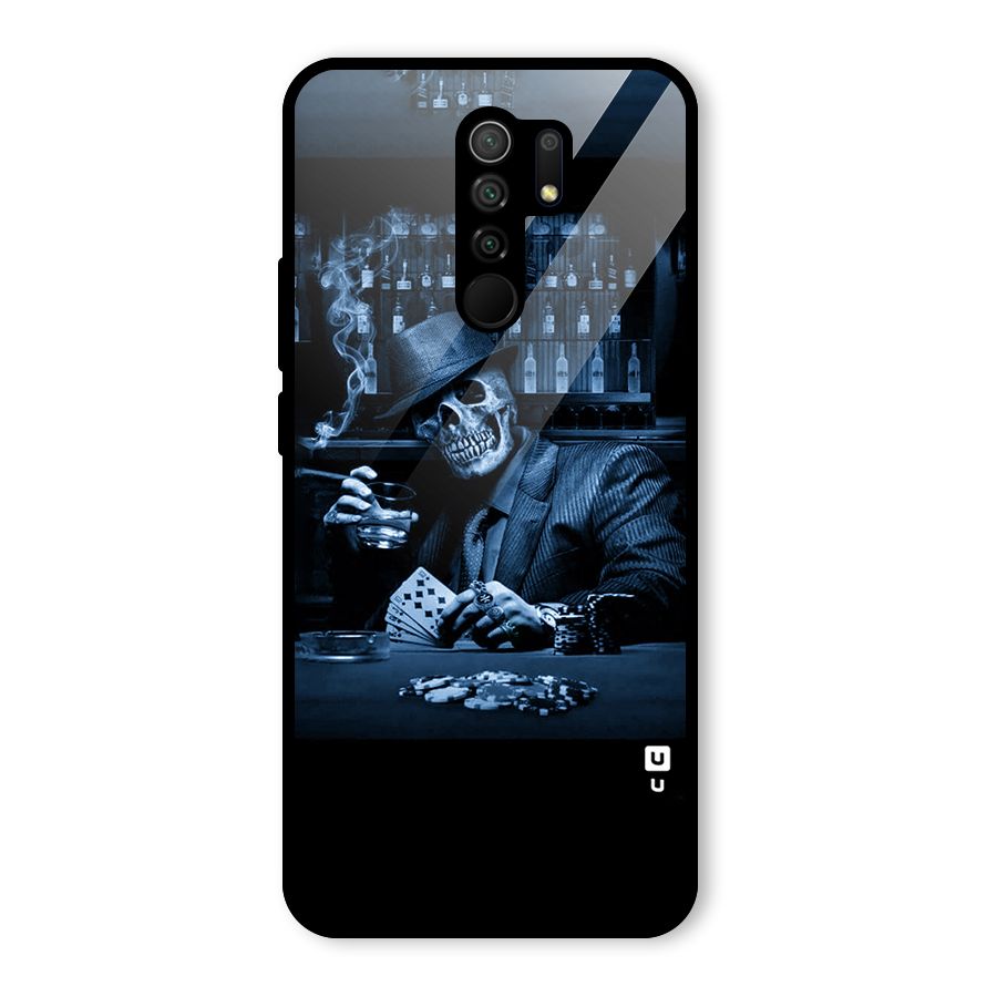 Cool Skull Cards Glass Back Case for Redmi 9 Prime