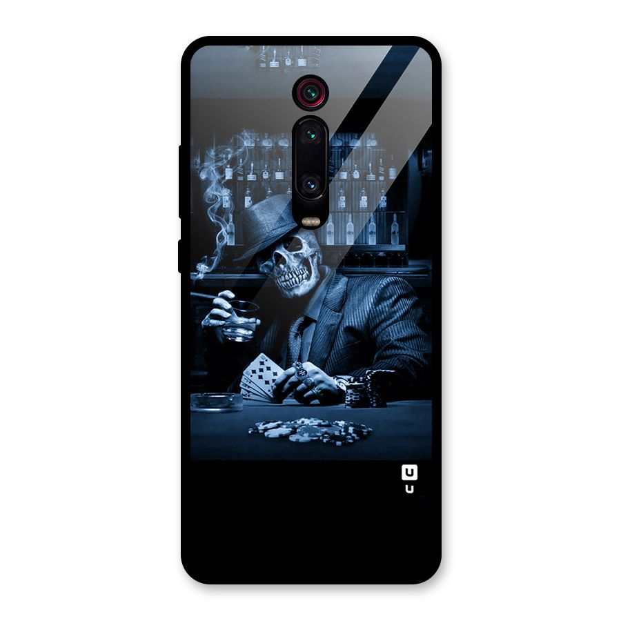 Cool Skull Cards Glass Back Case for Redmi K20