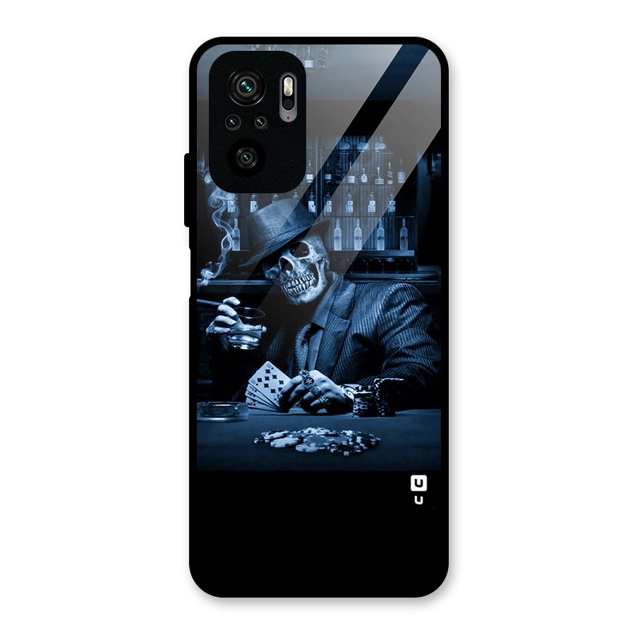 Cool Skull Cards Glass Back Case for Redmi Note 10S