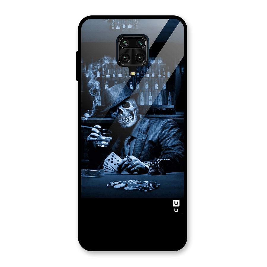 Cool Skull Cards Glass Back Case for Redmi Note 10 Lite