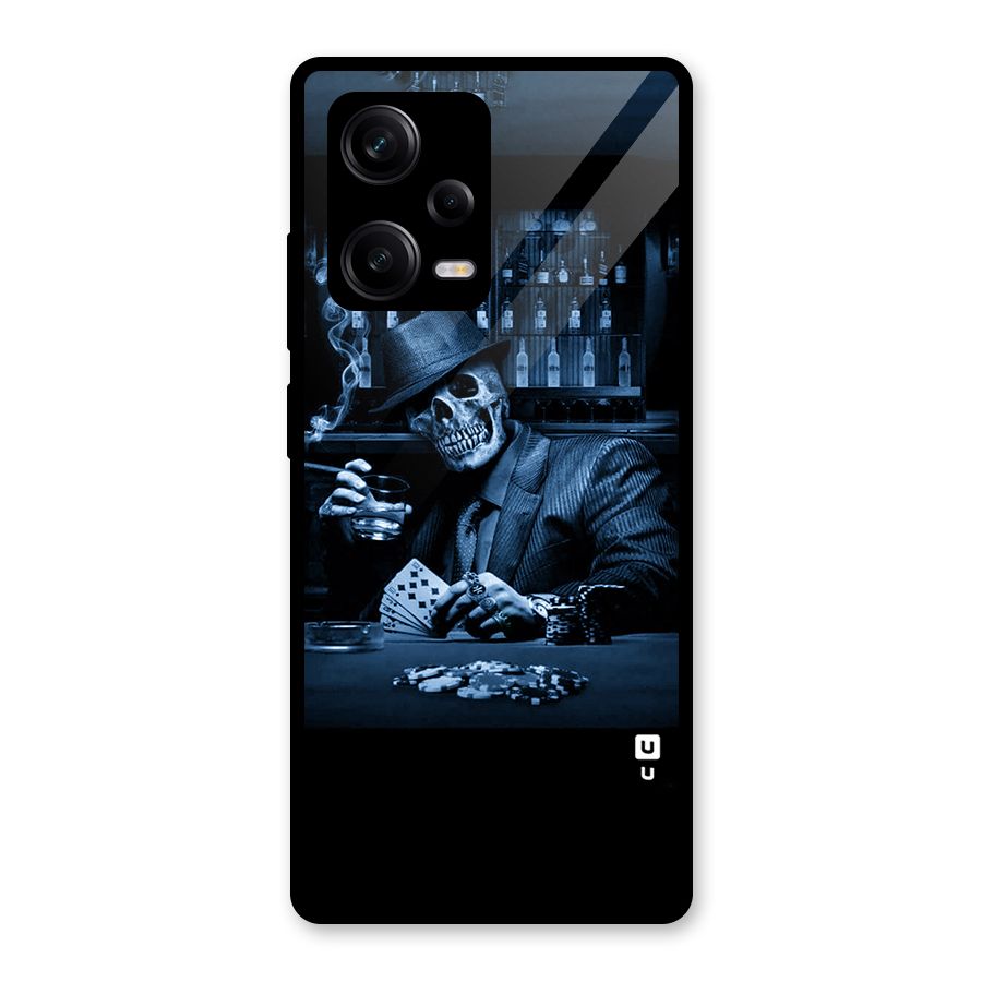 Cool Skull Cards Glass Back Case for Redmi Note 12 Pro