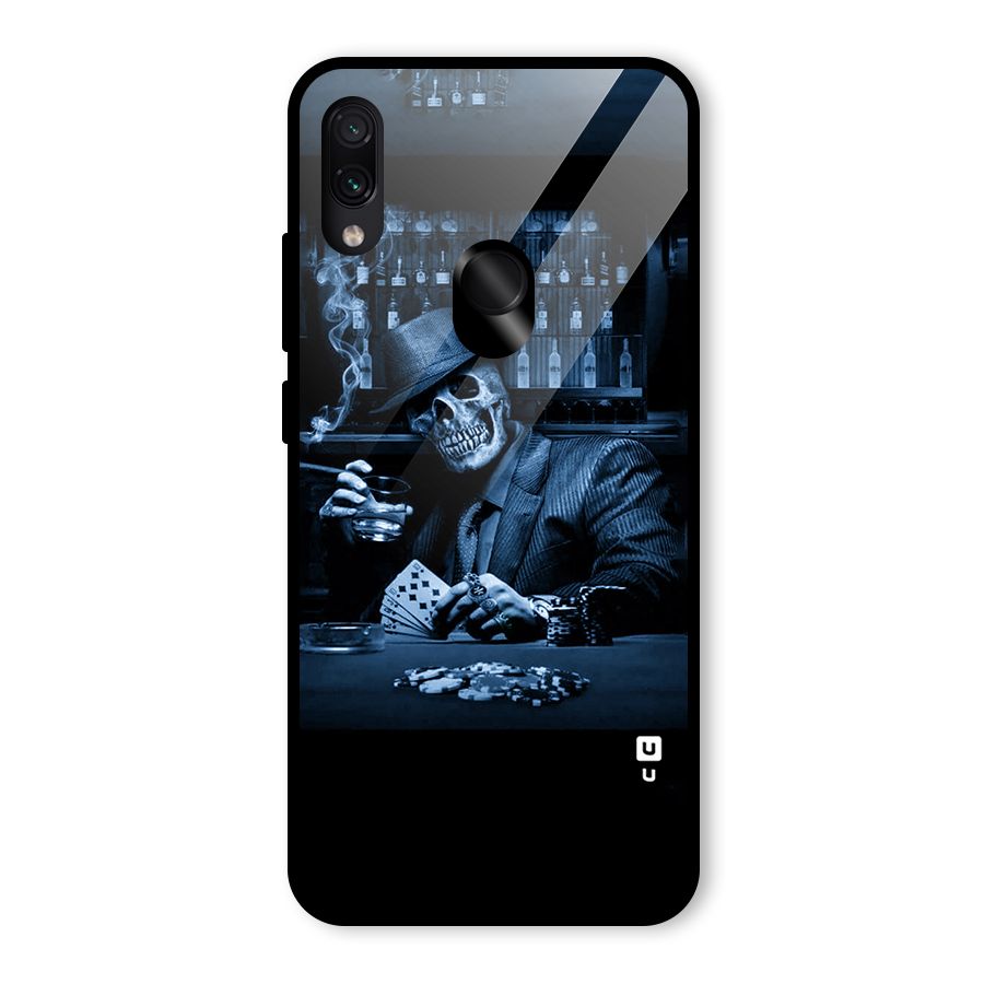 Cool Skull Cards Glass Back Case for Redmi Note 7 Pro