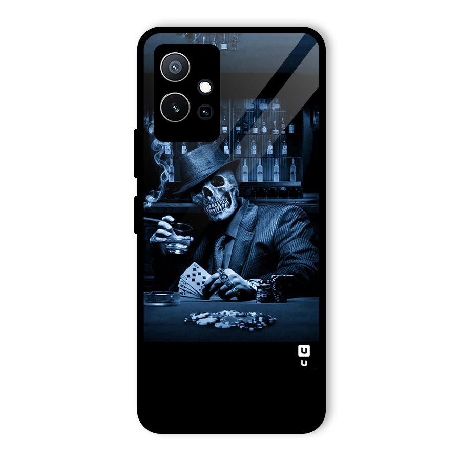Cool Skull Cards Glass Back Case for Vivo T1 5G