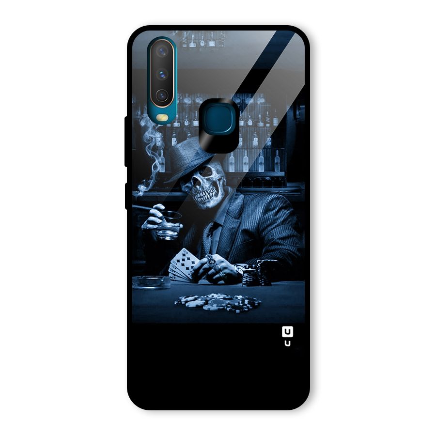 Cool Skull Cards Glass Back Case for Vivo U10