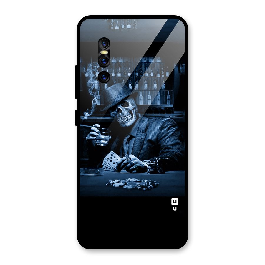 Cool Skull Cards Glass Back Case for Vivo V15 Pro