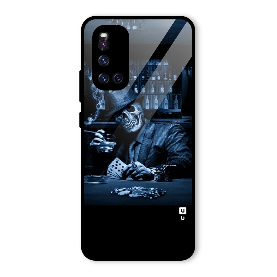 Cool Skull Cards Glass Back Case for Vivo V19