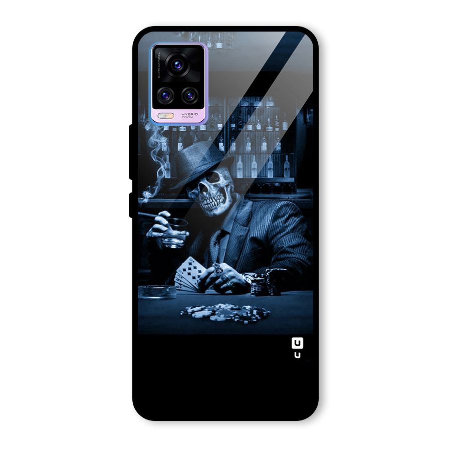 Cool Skull Cards Glass Back Case for Vivo V20 Pro