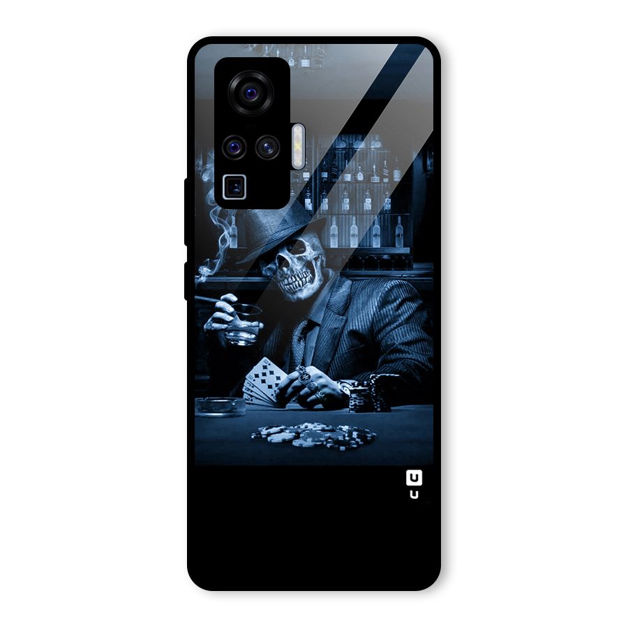 Cool Skull Cards Glass Back Case for Vivo X50 Pro