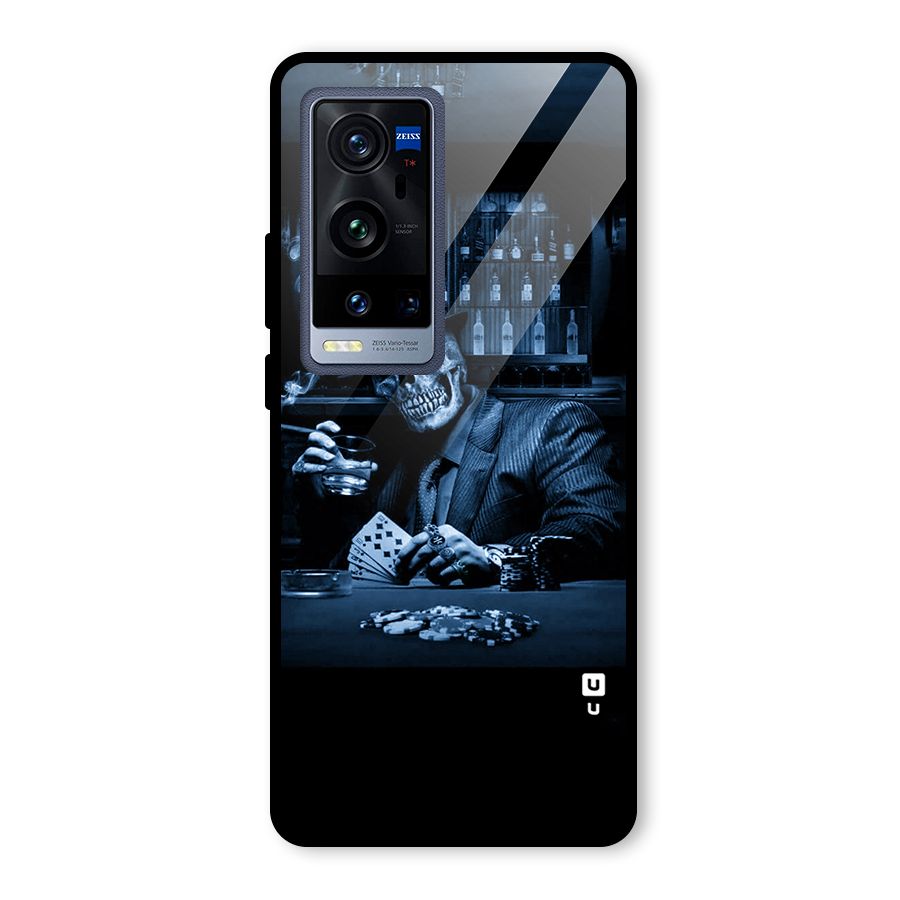 Cool Skull Cards Glass Back Case for Vivo X60 Pro Plus
