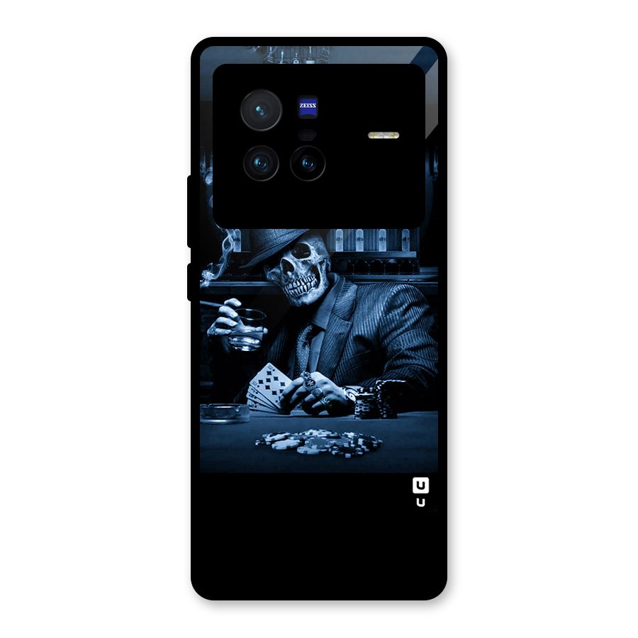 Cool Skull Cards Glass Back Case for Vivo X80