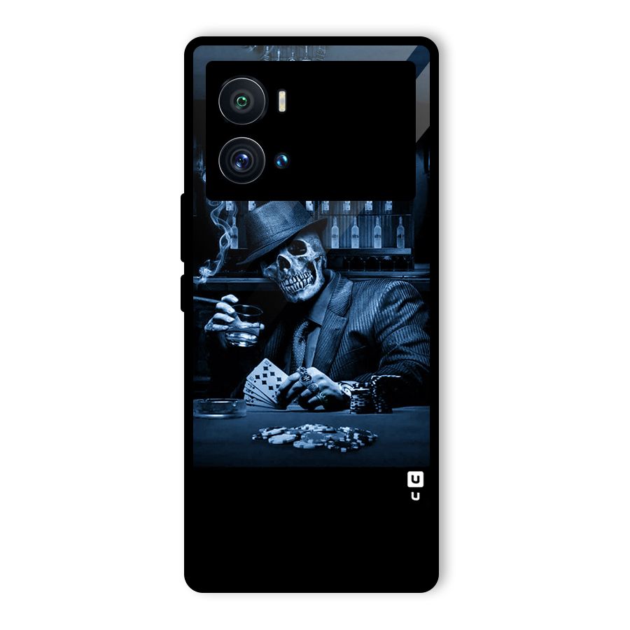 Cool Skull Cards Glass Back Case for Vivo iQOO 9 Pro