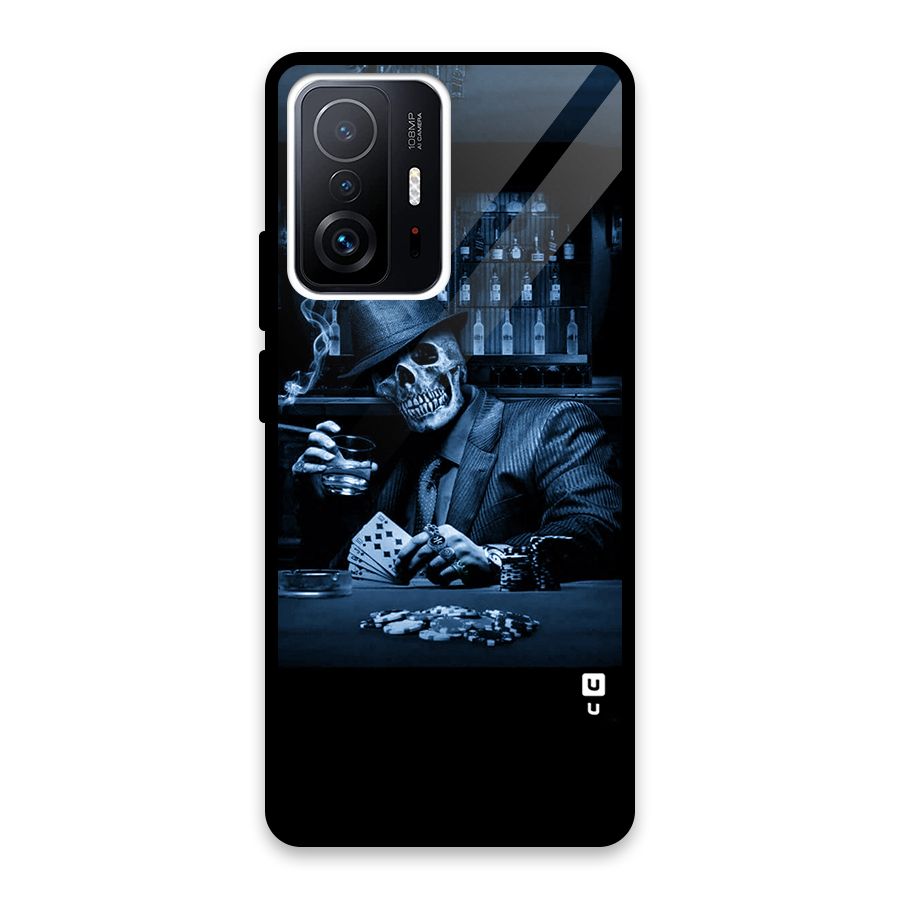 Cool Skull Cards Glass Back Case for Xiaomi 11T Pro