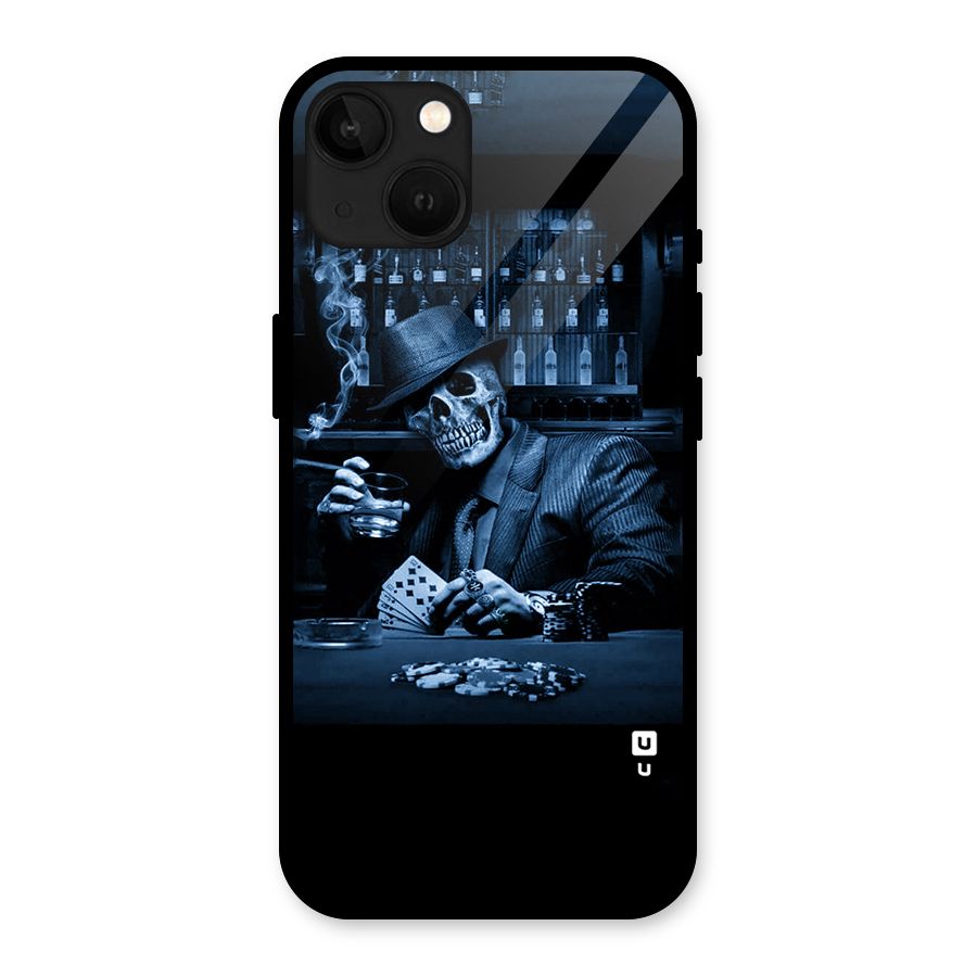 Cool Skull Cards Glass Back Case for iPhone 13