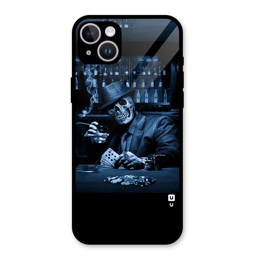 Cool Skull Cards Glass Back Case for iPhone 14 Plus