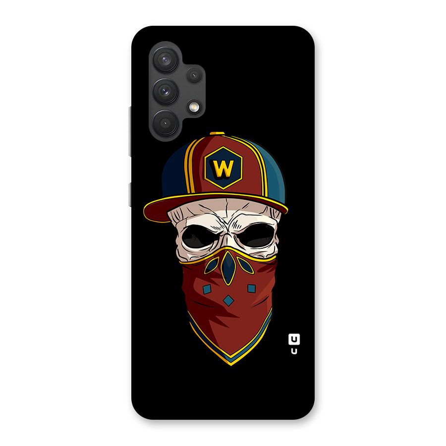 Cool Skull Mask Cap Back Case for Galaxy A32