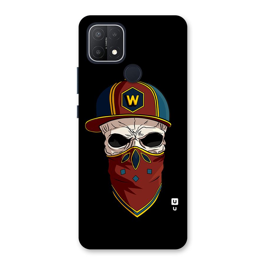 Cool Skull Mask Cap Back Case for Oppo A15