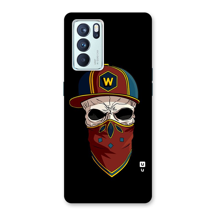 Cool Skull Mask Cap Back Case for Oppo Reno6 Pro 5G