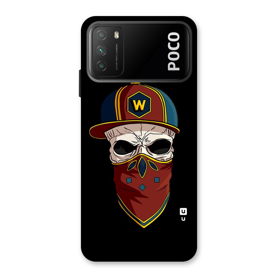 Cool Skull Mask Cap Back Case for Poco M3